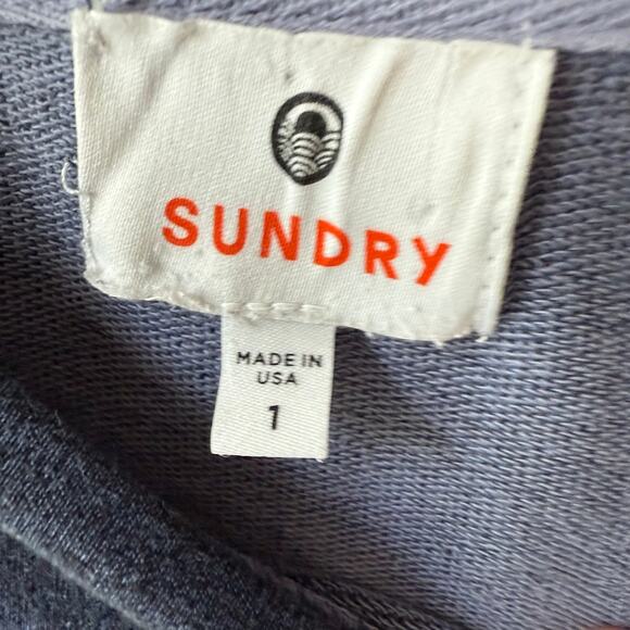 Sundry Size S pullover cropped lite sweater bluish gray - Picture 2 of 9